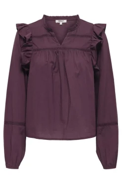 Onledda Life Ls Frill V-Neck Top