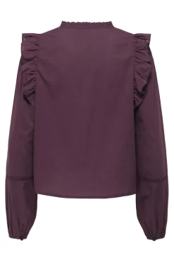 Onledda Life Ls Frill V-Neck Top