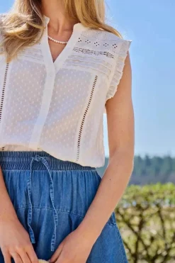 Onlevelyn Sl V-Neck Top Ox