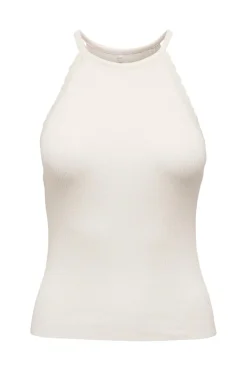 Onlgemma Sl Scallop Hltneck Top Knt