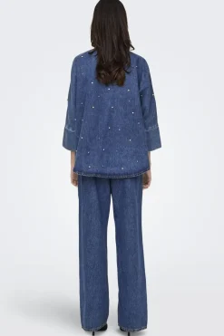 Onlgrace Ls Rhinestone Shirt Cro