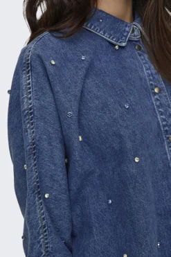 Onlgrace Ls Rhinestone Shirt Cro