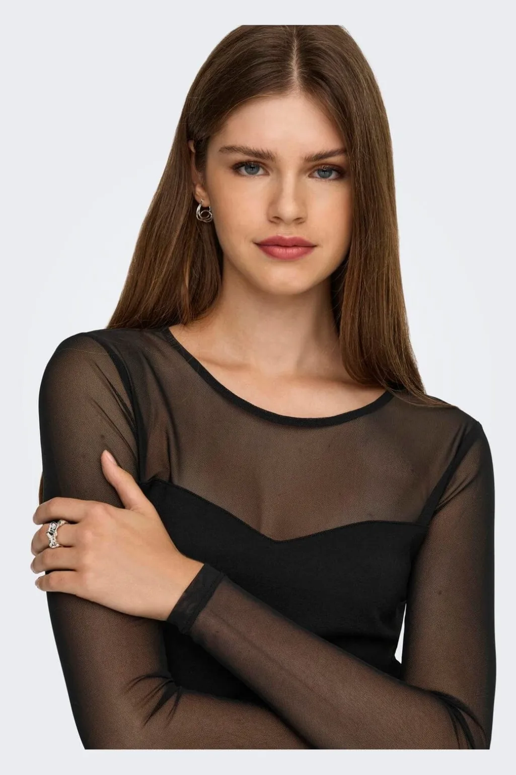 Onlheart-Becki L/S Mix Bodycondress