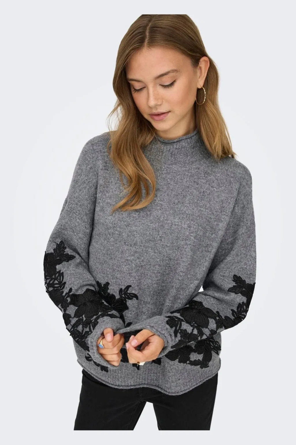 Onllisa Ls Highneck Detail Knt