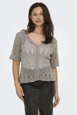 Onllovely Ss Glitter Button Top Knt