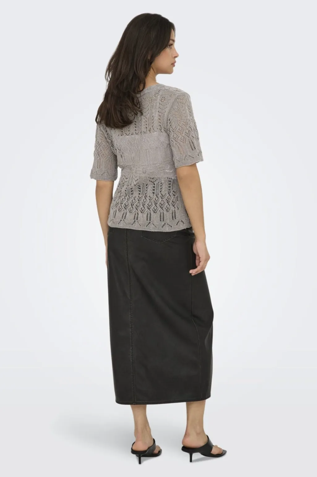 Onllovely Ss Glitter Button Top Knt