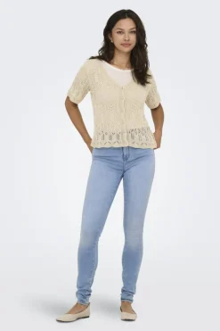 Onllovely Ss Glitter Button Top Knt