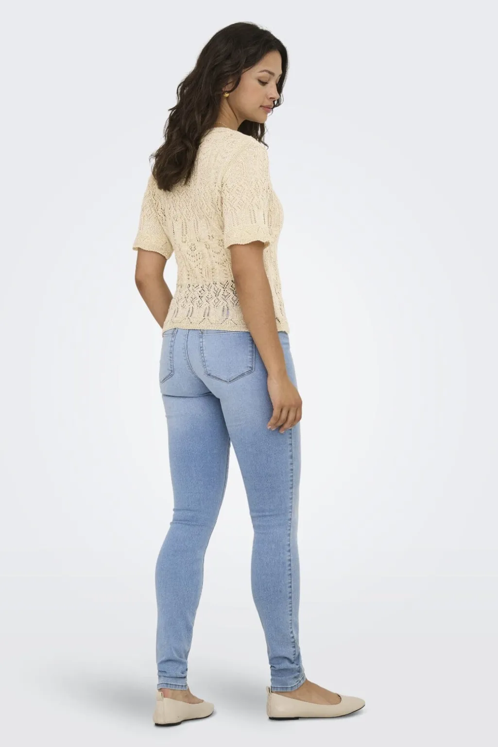 Onllovely Ss Glitter Button Top Knt