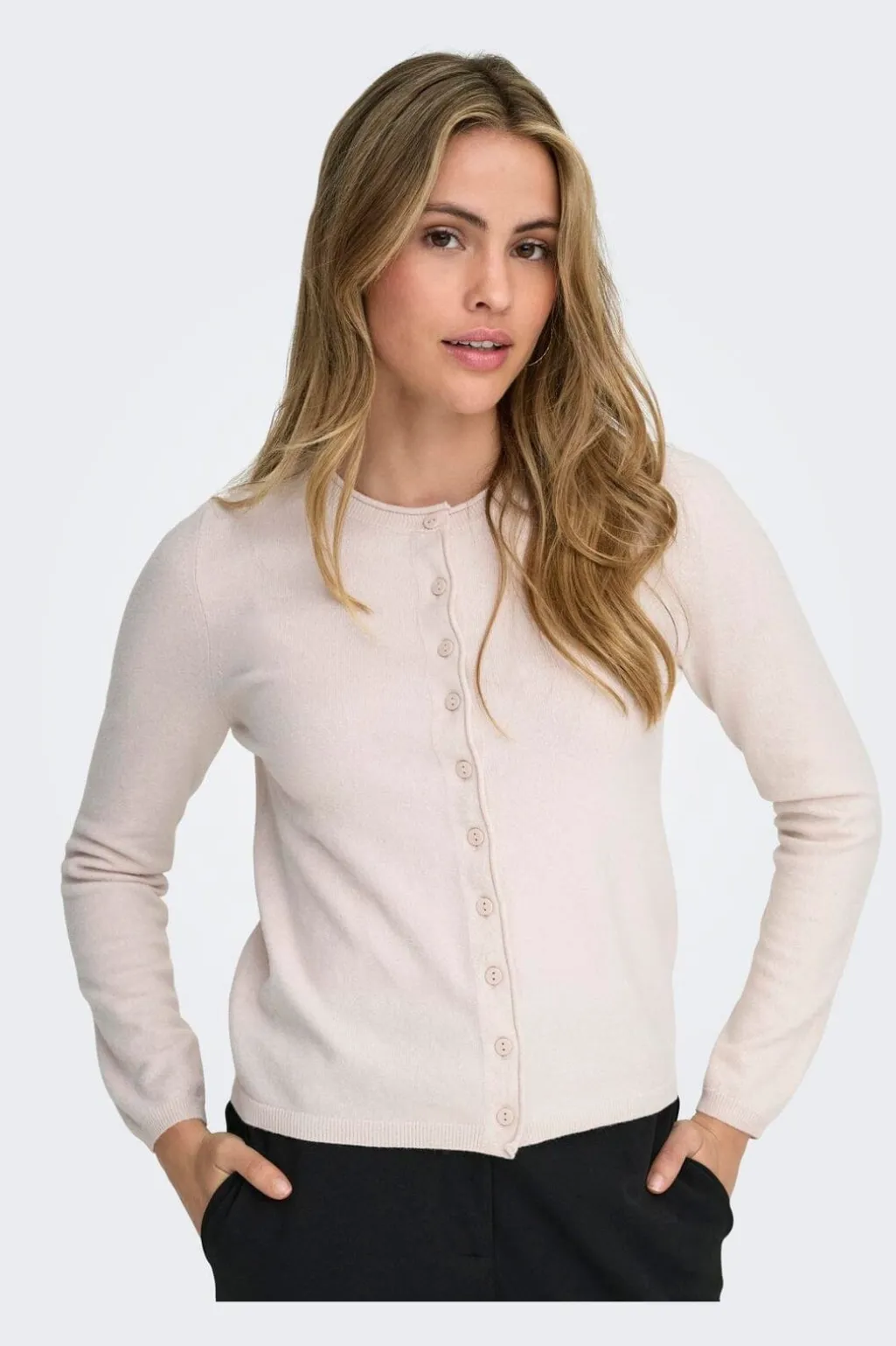 Onlloyal Ls O-Neck Button Cardi Knt