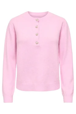 Onlmacey Ls Oneck Half Button Knt