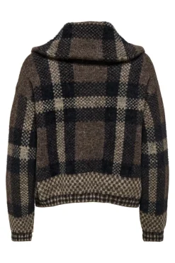 Onlmaroon Ls Zip Collar Cardigan Knt