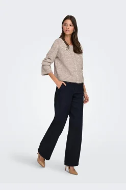 Onlmiggie Ls O-Neck Pearl Cardi Knt