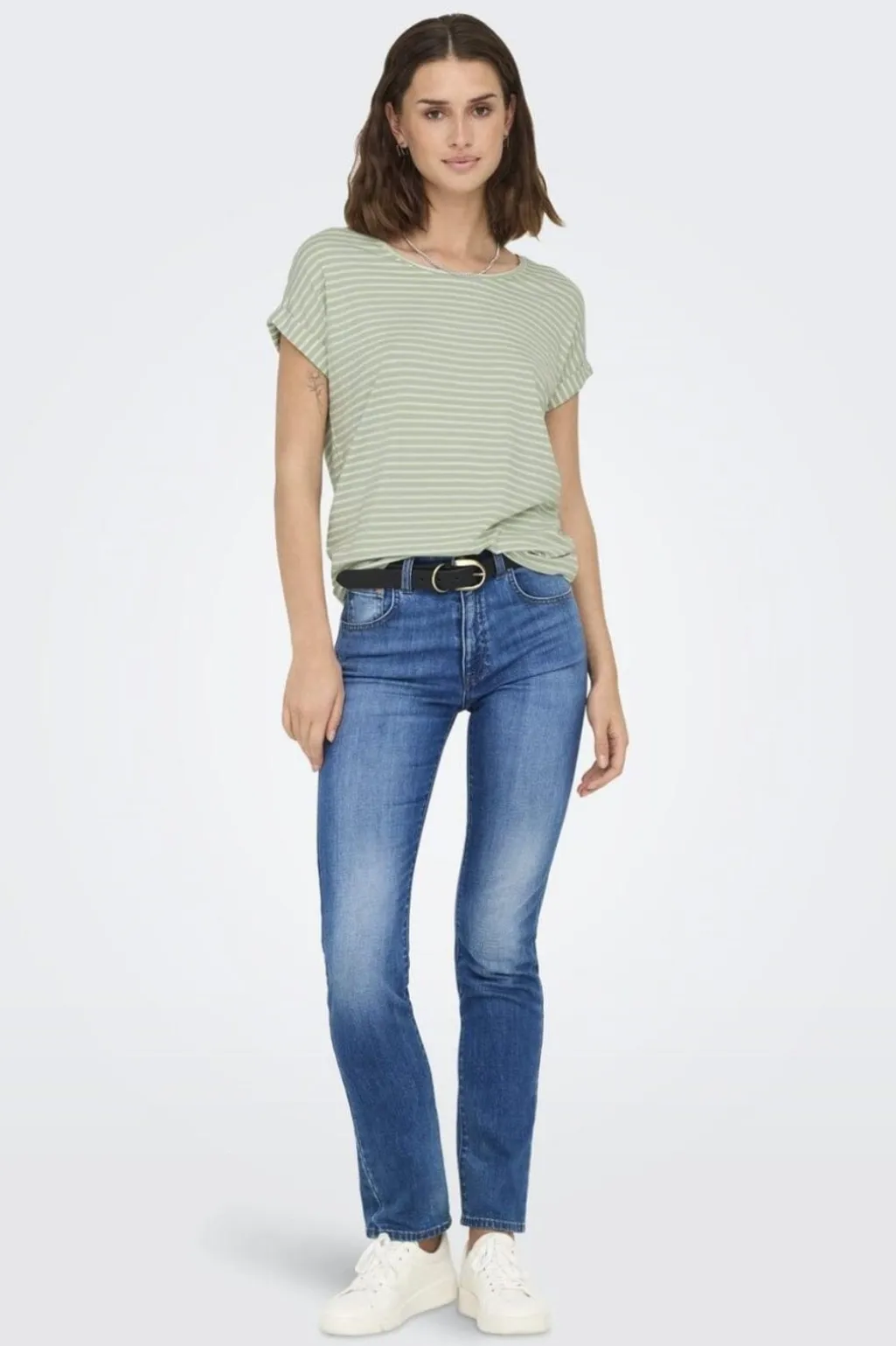 Onlmoster Stripe S/S O-Neck Top