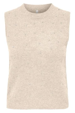 Onlrenata Sl O-Neck Pearl Vest Knt