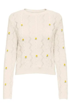 Onlrita Life Ls Embr Cable Knt