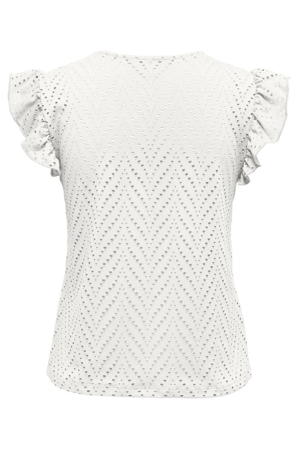 Onlsmilla S/L V-Neck Frill Top