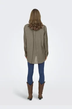 Onltokyo L/S Lin Bl Shirt