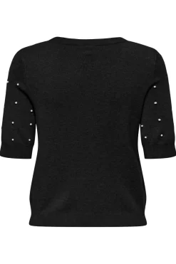 Onlvenice Life Ss Pearl O-Neck Knt