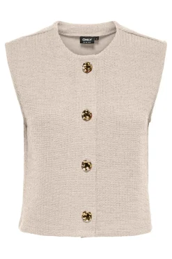 Onlvicki Button Vest Swt