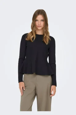 Onlvilda Ls Peplum O-Neck Knt