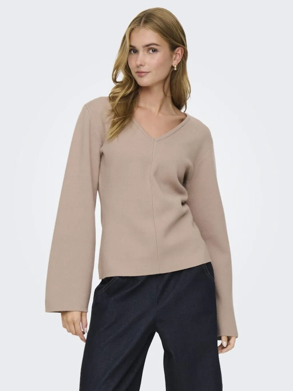 Onlviola Ls Fit V-Neck Knt