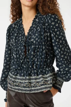 Ora Mini Border Blouse 164597