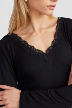 Pcbarbera Ls Lace Top