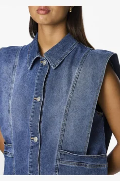 Pcfemma Loose Denim Vest Fsy