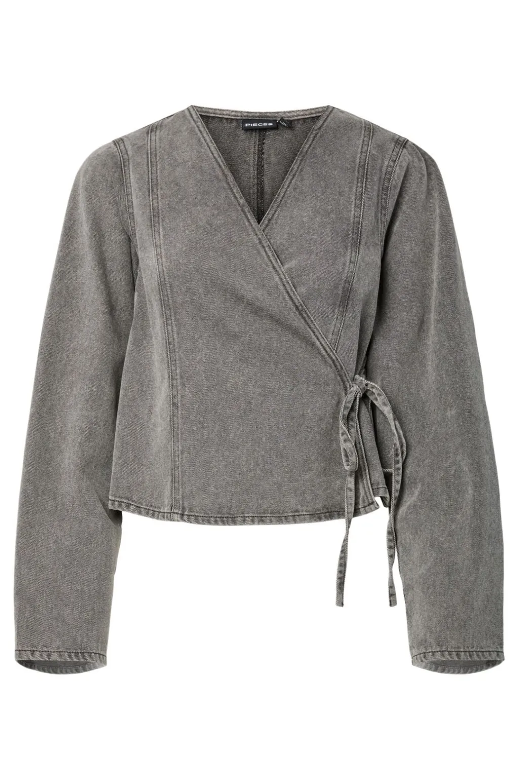 Pcfenna Ls Denim Wrap Shirt Fsy
