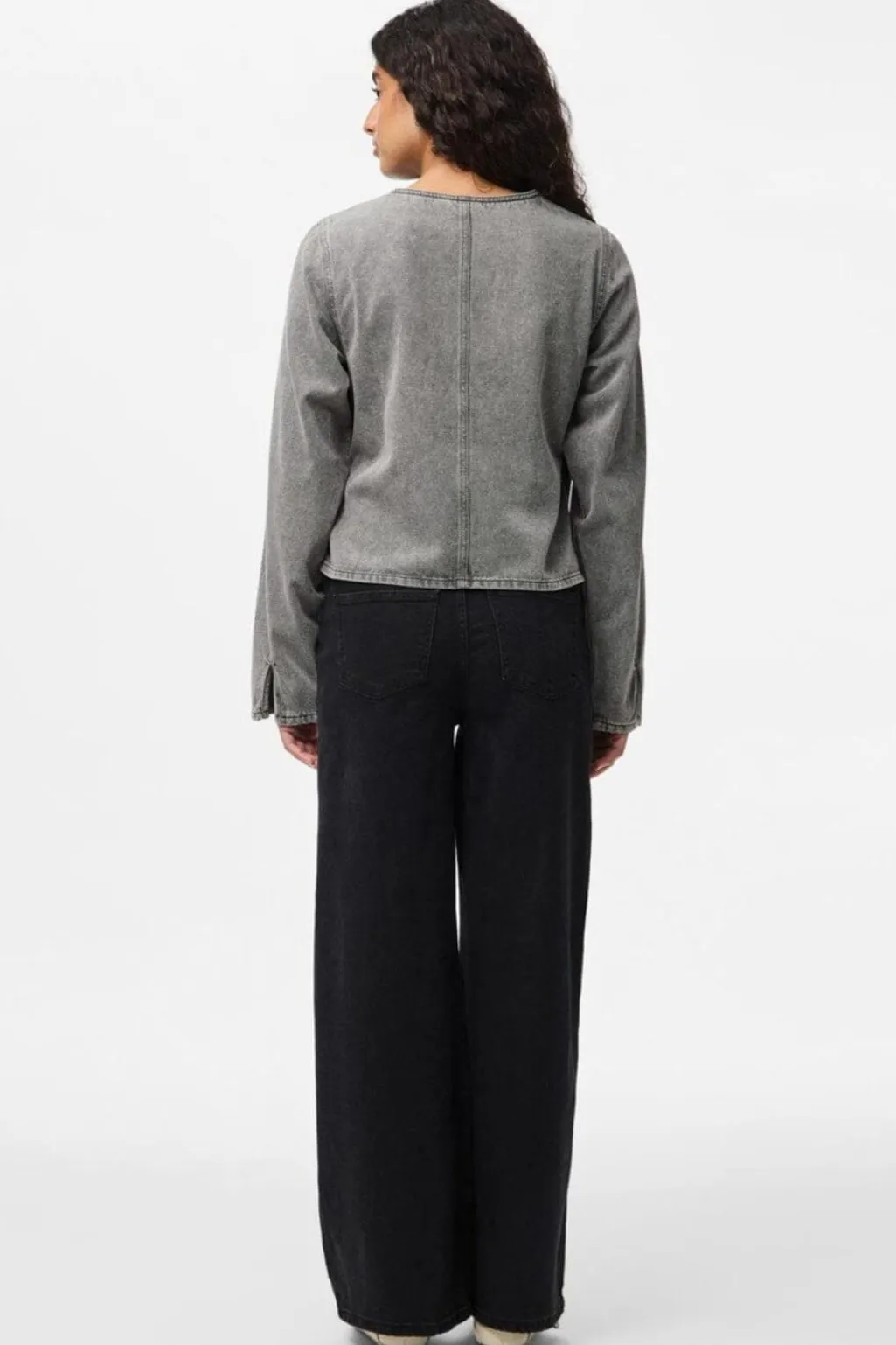 Pcfenna Ls Denim Wrap Shirt Fsy