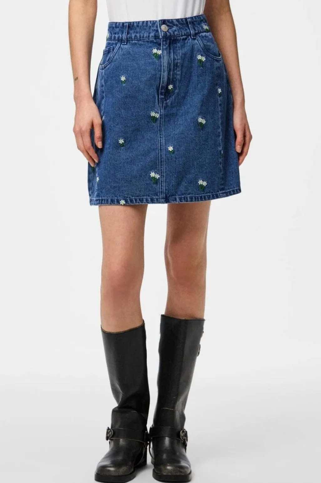 Pcfreia Short Denim Skirt Fsy