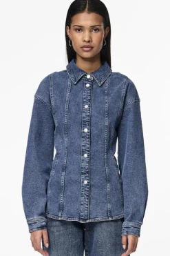 Pcginny Ls Denim Shirt Jit