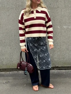 Pcjassy Ls Short Polo Knit