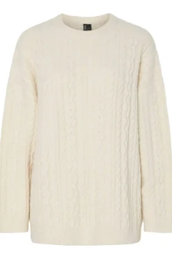 Pcjisa Ls O-Neck Long Cabel Knit