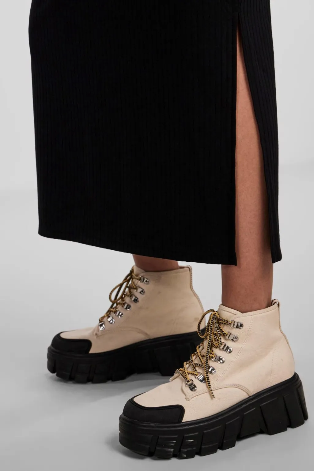 Pckylie Ss O-Neck Ankle Dress