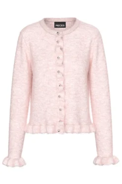 Pclydia Ls Frill Knit Cardigan Fsy
