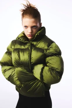 Pcmilla Shiny Puffer Jacket W. Hood