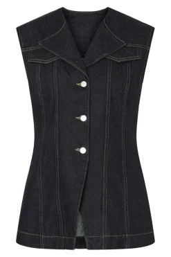 Pcnua Sl Fitted Denim Vest Fsy