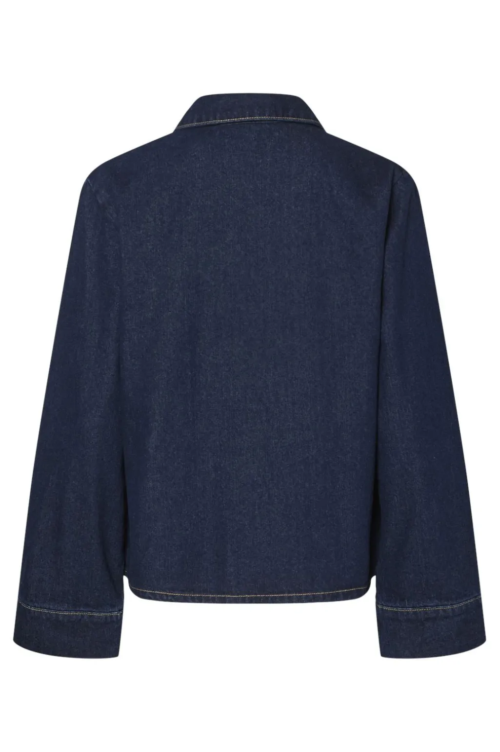 Pcofelia Ls Bow Denim Shirt Fsy