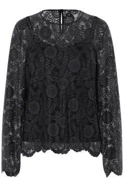 Pcolline Ls Lace O-Neck Top
