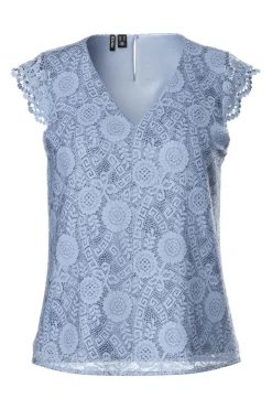 Pcolline Sl Lace V-Neck Top 17154614
