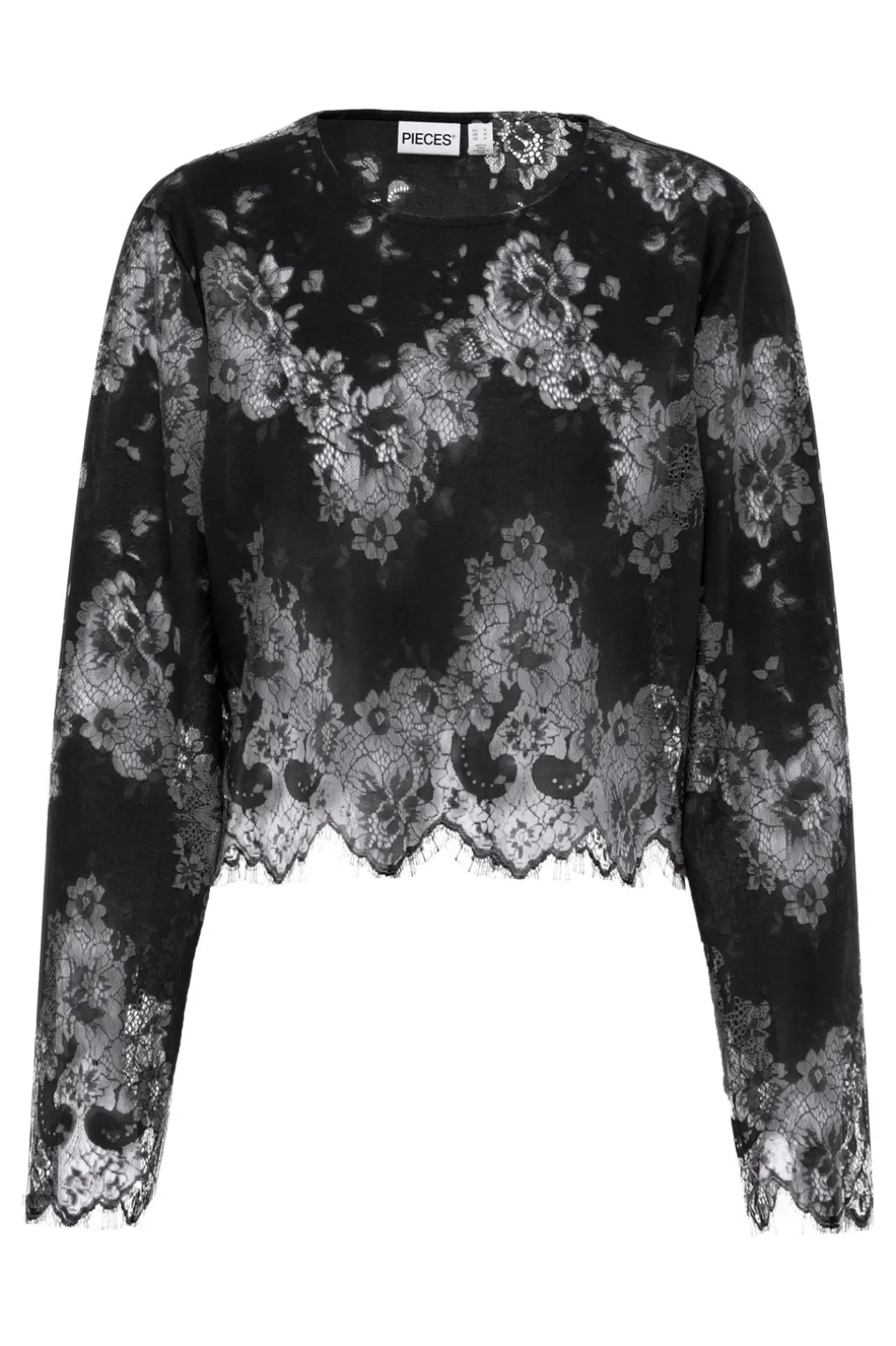 Pcrinne Ls Lace Top Kca