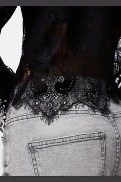 Pcrinne Ls Lace Top Kca