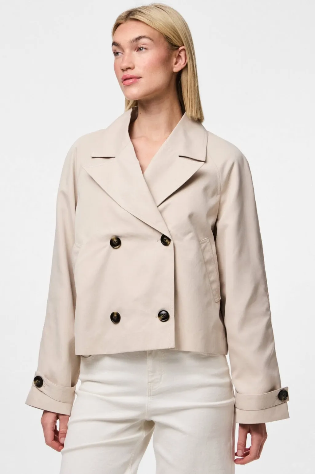 Pcscarlett Ls Short Trenchcoat