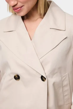 Pcscarlett Ls Short Trenchcoat