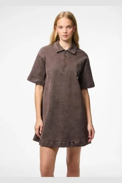 Pcselma 3/4 Zip Denim Dress Fsy