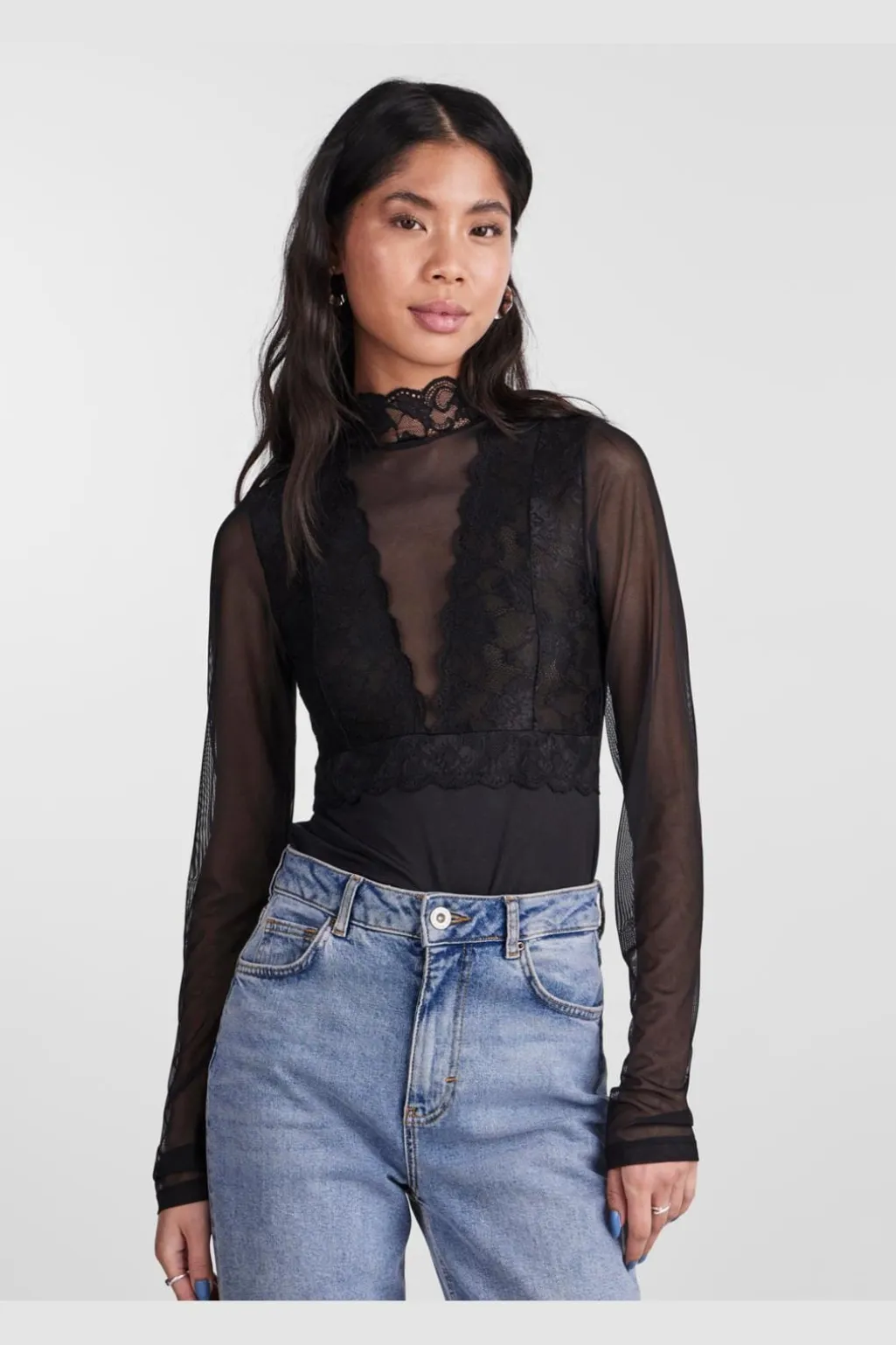 Pcsicca Ls High Neck Bodystocking