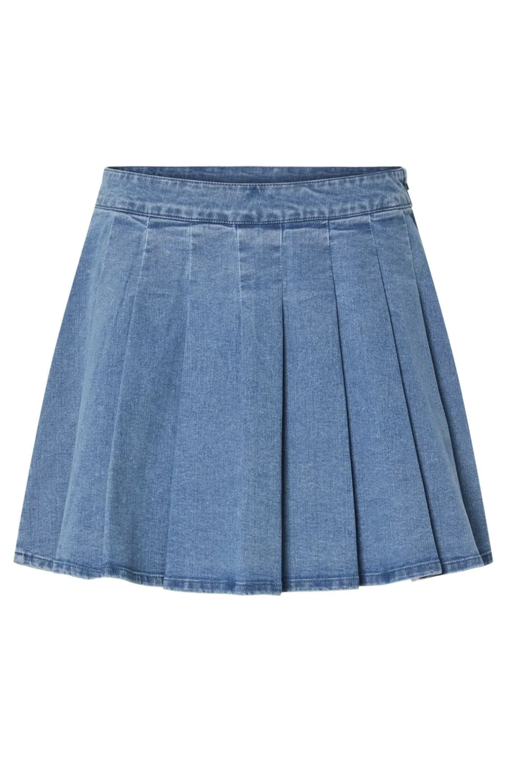 Pcsilje Plissé Mini Denim Skirt