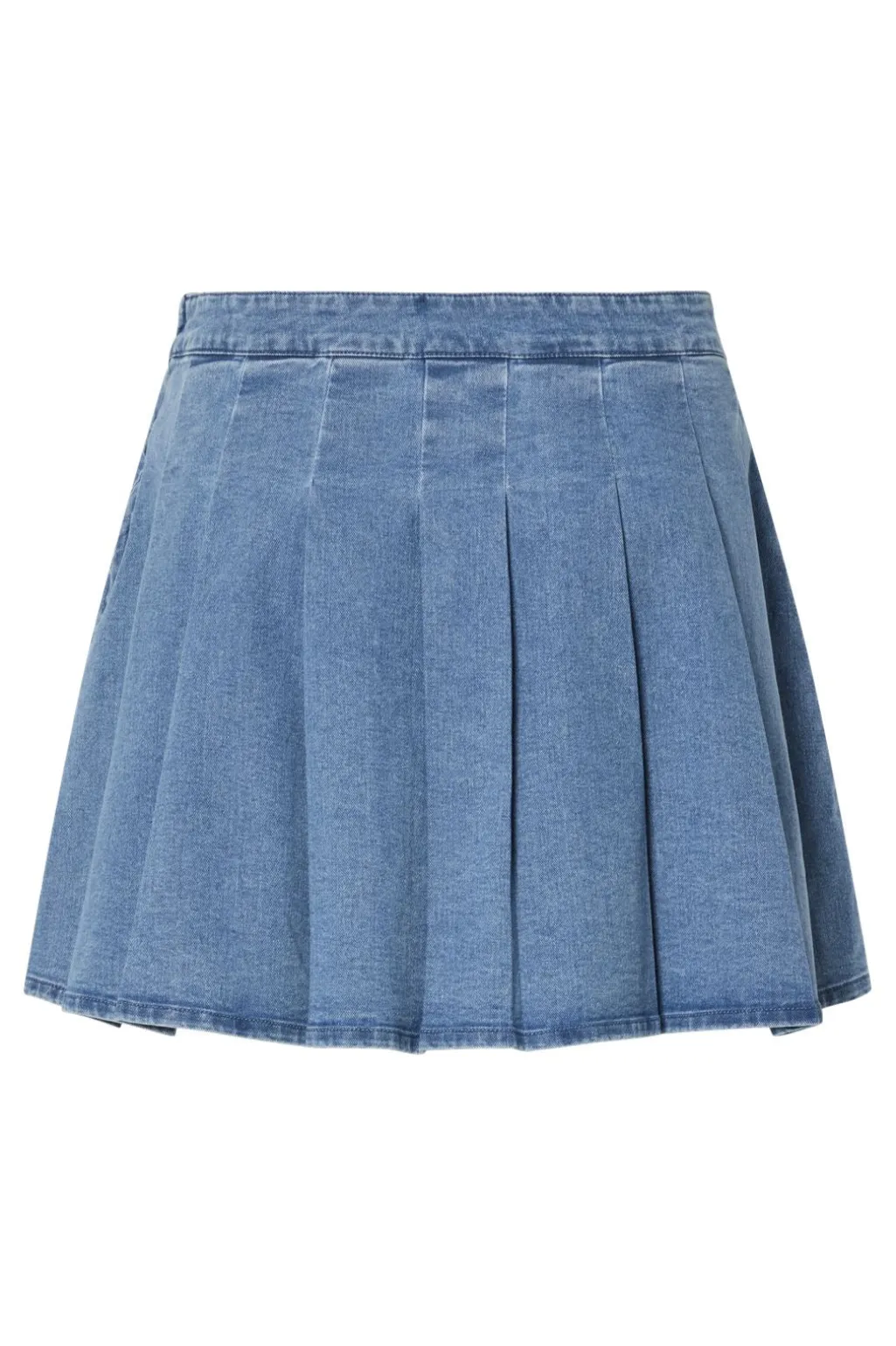Pcsilje Plissé Mini Denim Skirt