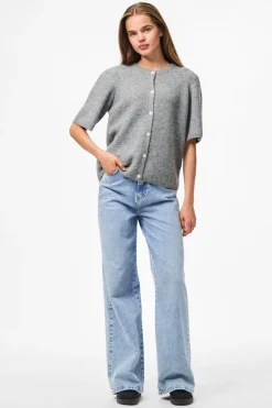 Pcsilly Ss O-Neck Knit Cardigan